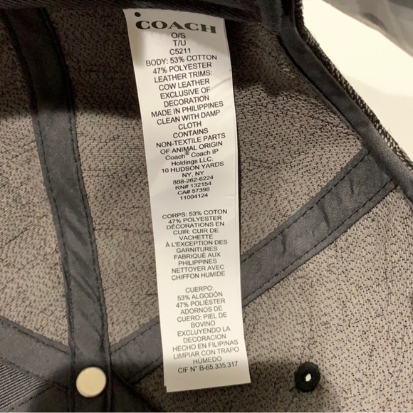 🌸NEW COACH 💯 authentic SIGNATURE Men’s Baseball Cap 🧢 With Tags. - Picture 6 of 13
